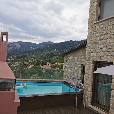 Mountain Stone Villa, Sea & Mountain View At 1150m Μέση Συνοικία Τρικάλων