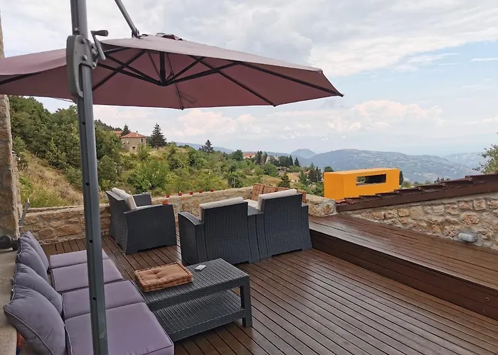 Mountain Stone Villa, Sea & Mountain View At 1150m Vila