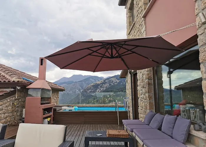 Villa Mountain Stone Villa, Sea & Mountain View At 1150m *