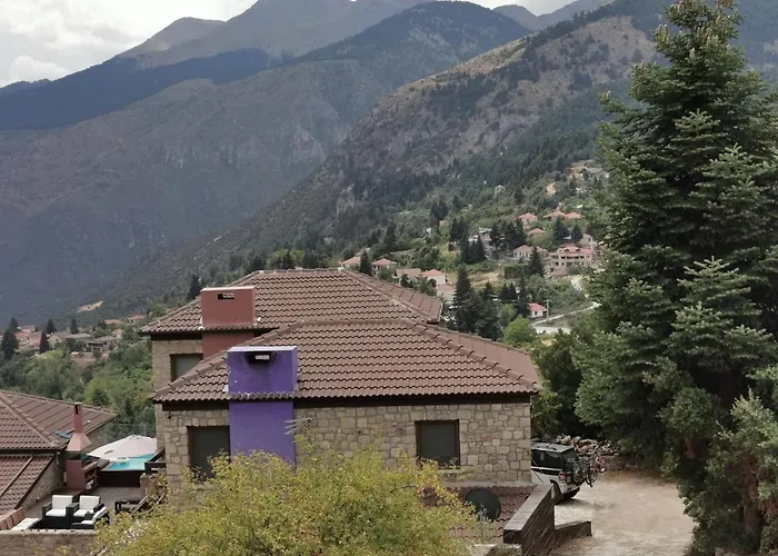 Mountain Stone Villa, Sea & Mountain View At 1150m * Synikia Mesi Trikalon