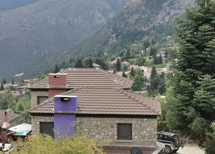 Mountain Stone Villa, Sea & Mountain View At 1150m Synikia Mesi Trikalon