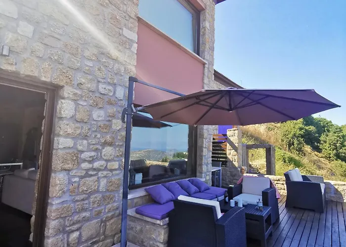 Mountain Stone Villa, Sea & Mountain View At 1150m * Synikia Mesi Trikalon